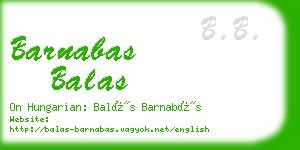 barnabas balas business card